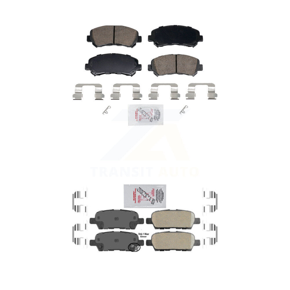 Ceramic Disc Brake Pads Front Rear Kit For Nissan Rogue Sentra Maxima Juke