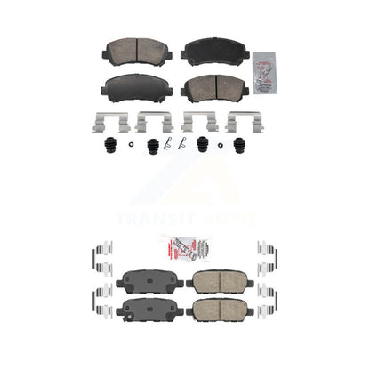 Ceramic Disc Brake Pads Front Rear Kit For 2007-2012 Nissan Sentra SE-R Spec V