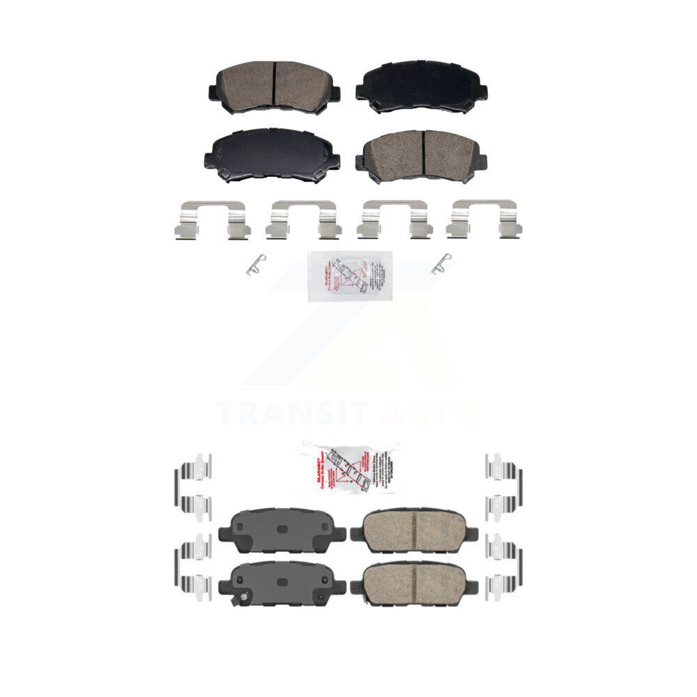 Ceramic Disc Brake Pads Front Rear Kit For 2007-2012 Nissan Sentra SE-R Spec V