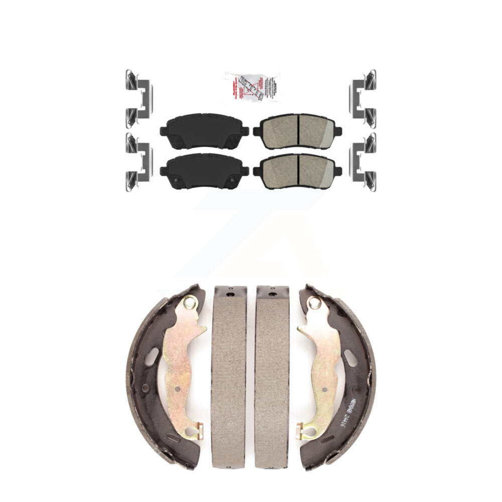 Ceramic Disc Brake Pads Front Rear Kit For Ford Fiesta