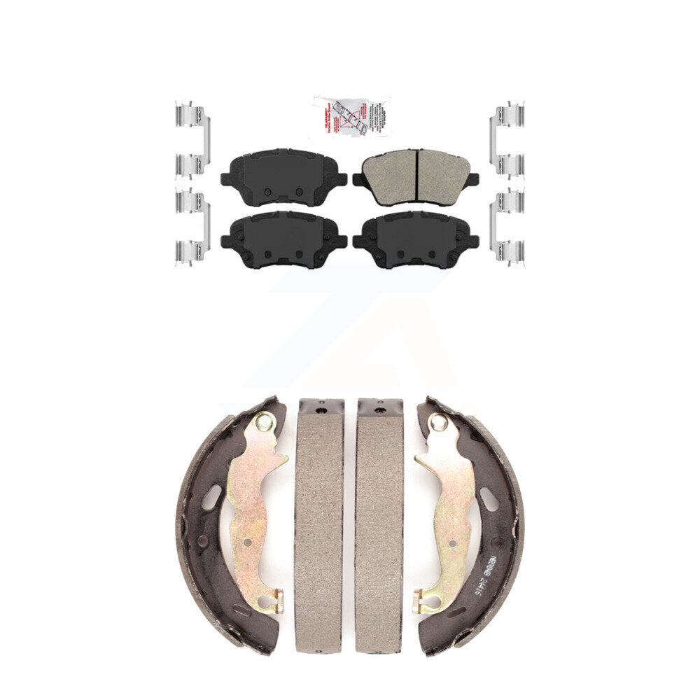 Semi-Metallic Disc Brake Pads Front Rear Kit For 2014-2019 Ford Fiesta ST