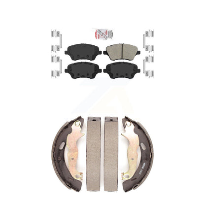 Semi-Metallic Disc Brake Pads Front Rear Kit For 2014-2019 Ford Fiesta ST