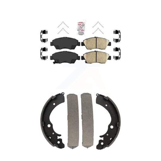 Ceramic Disc Brake Pads Front Rear Kit For Honda Civic