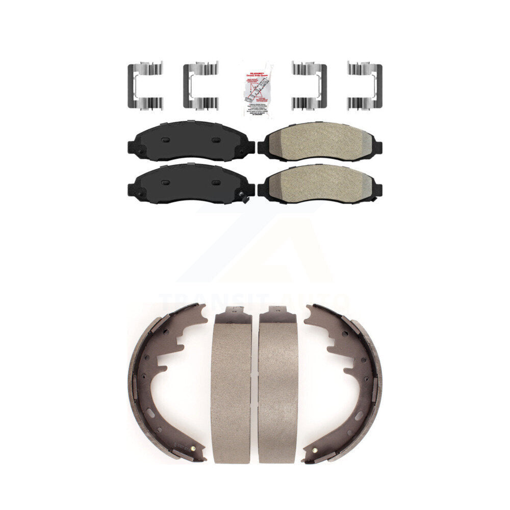 Semi-Metallic Disc Brake Pads Front Rear Kit For Dodge Dakota