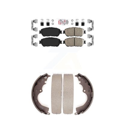 Ceramic Disc Brake Pads Front Rear Kit For 05-15 Toyota Tacoma With 5 Lug Wheels