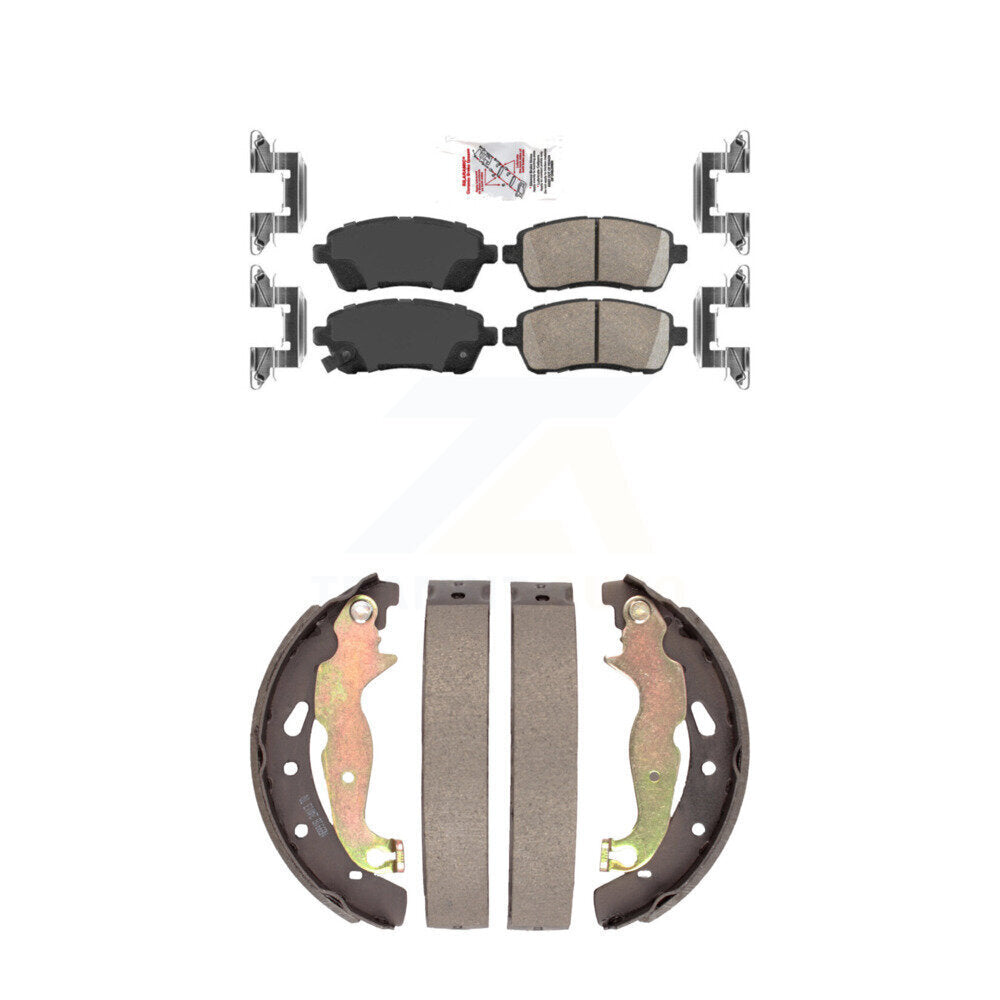 Ceramic Disc Brake Pads Front Rear Kit For 2011-2014 Mazda 2