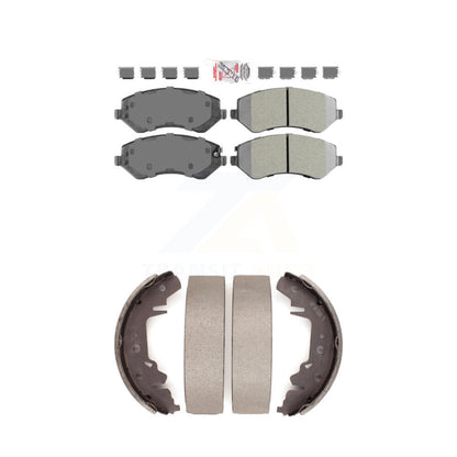 Semi-Metallic Disc Brake Pads Front Rear Kit For Dodge Caravan Grand Chrysler &