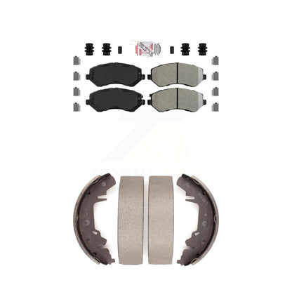 Semi-Metallic Disc Brake Pads Front Rear Kit For Dodge Caravan Grand Chrysler &
