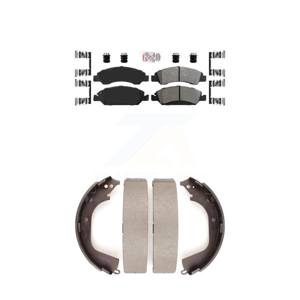 Semi-Metallic Disc Brake Pads Front Rear Kit For GMC Sierra 1500 Chevrolet