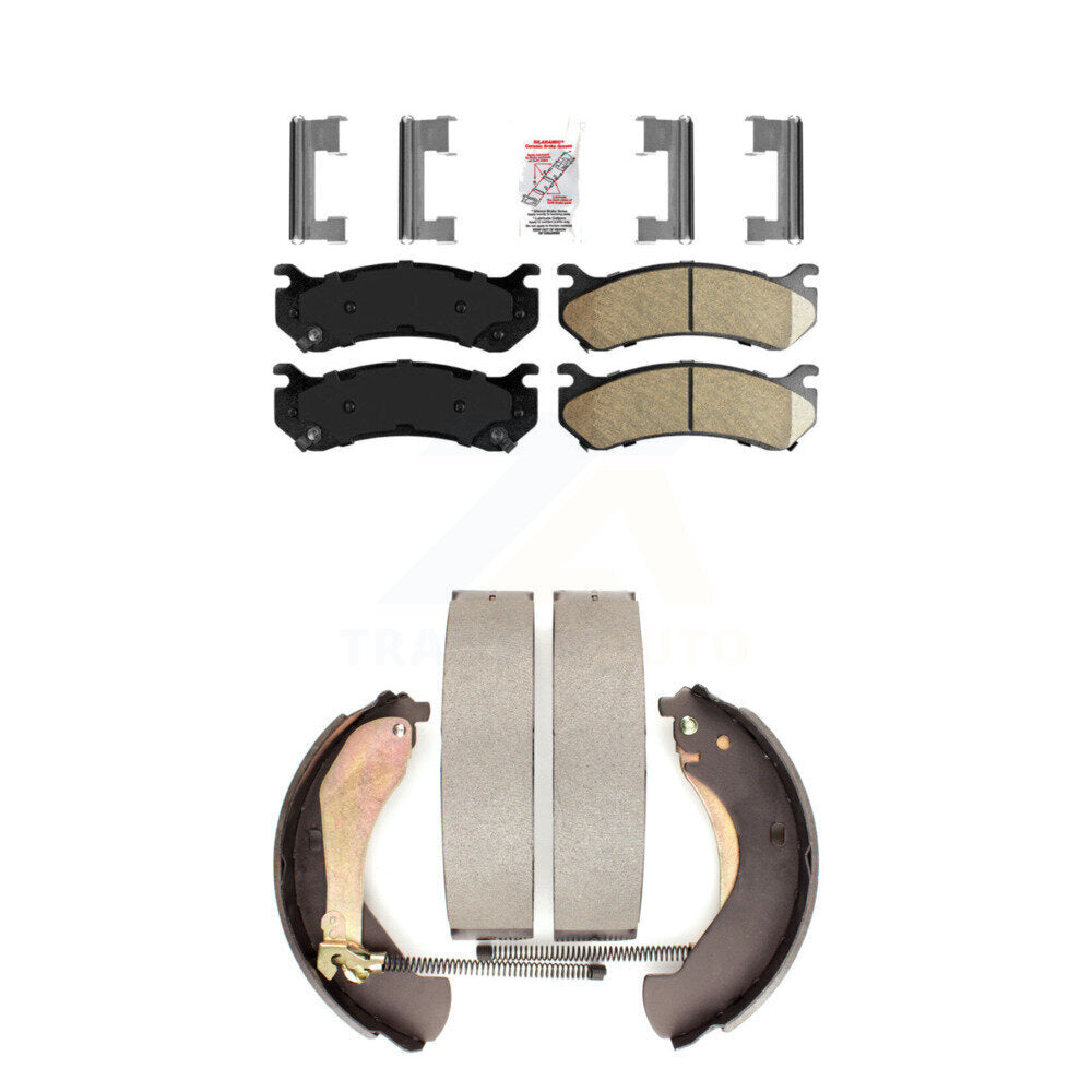 Ceramic Disc Brake Pads Front Rear Kit For Chevrolet Silverado 1500 GMC Sierra