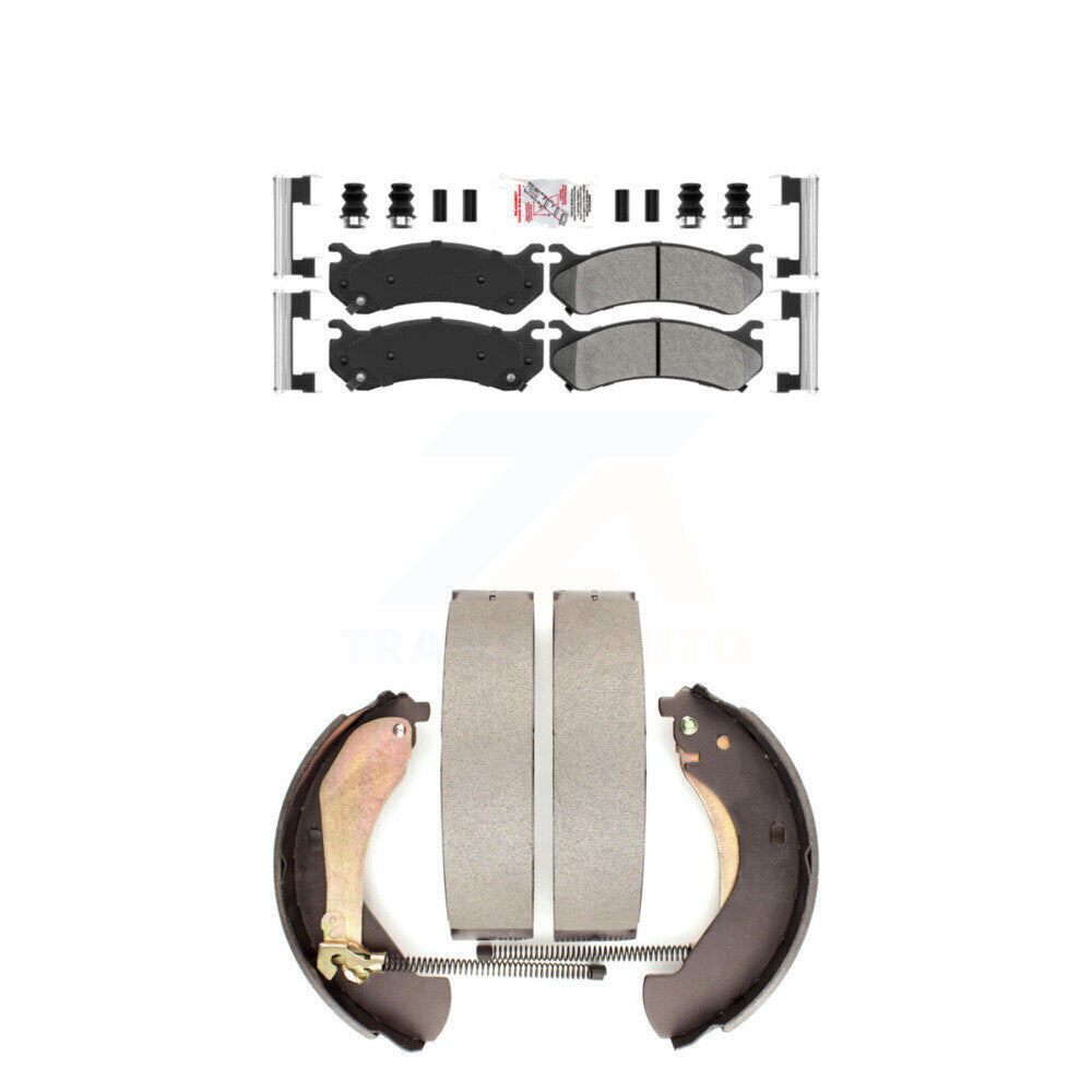 Semi-Metallic Disc Brake Pads Front Rear Kit For Chevrolet Silverado 1500 GMC
