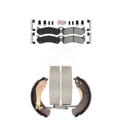 Semi-Metallic Disc Brake Pads Front Rear Kit For Chevrolet Silverado 1500 GMC