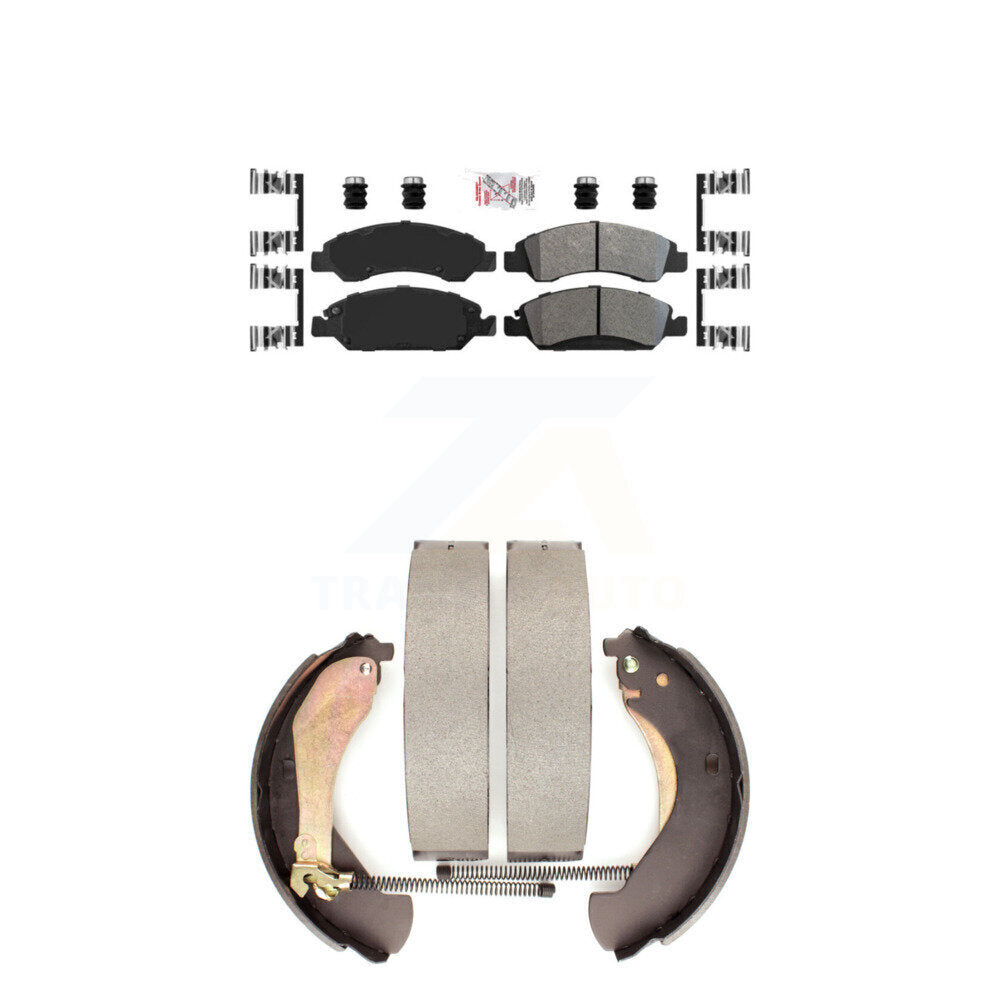 Semi-Metallic Disc Brake Pads Front Rear Kit For Chevrolet GMC Silverado 1500