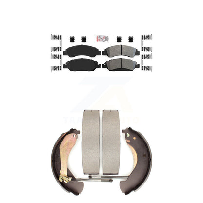 Semi-Metallic Disc Brake Pads Front Rear Kit For Chevrolet GMC Silverado 1500
