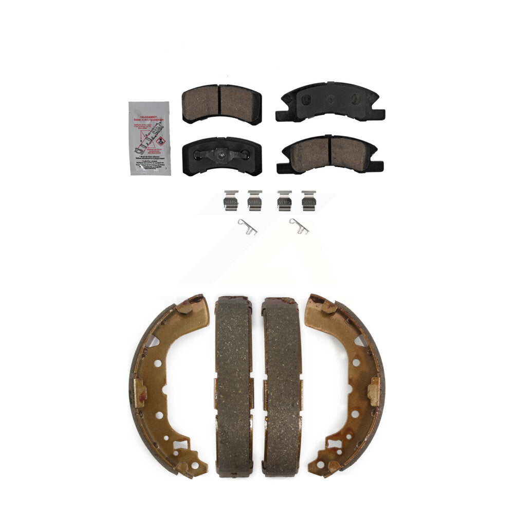Ceramic Disc Brake Pads Front Rear Kit For 2014-2015 Mitsubishi Mirage