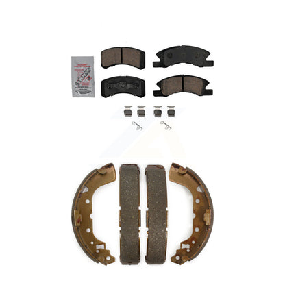 Ceramic Disc Brake Pads Front Rear Kit For 2014-2015 Mitsubishi Mirage