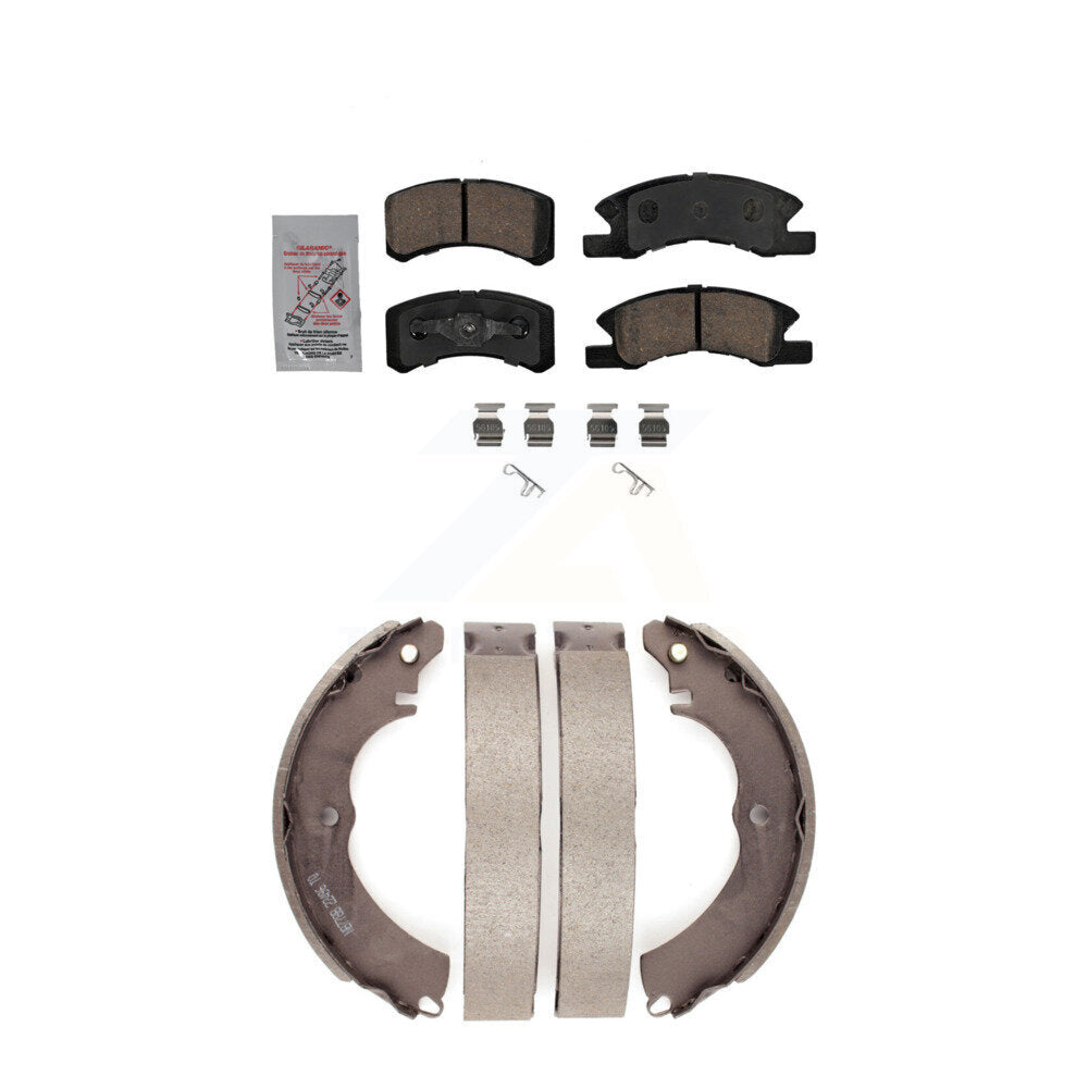 Ceramic Disc Brake Pads Front Rear Kit For 2017-2023 Mitsubishi Mirage G4