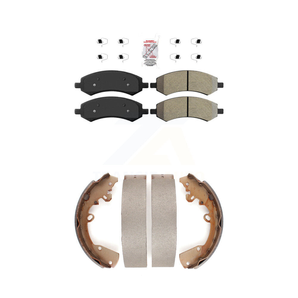 Semi-Metallic Disc Brake Pads Front Rear Kit For Dakota Dodge Ram Mitsubishi