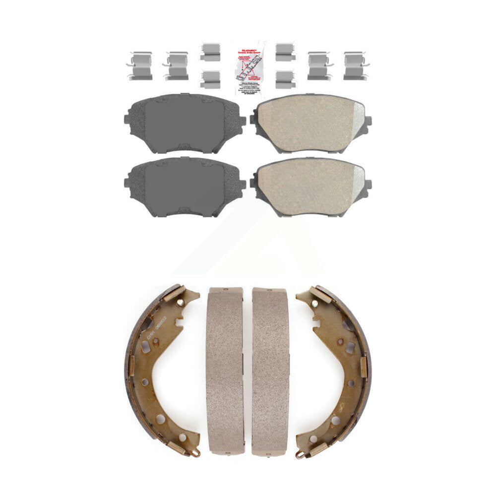 Ceramic Disc Brake Pads Front Rear Kit For 2003-2005 Toyota RAV4