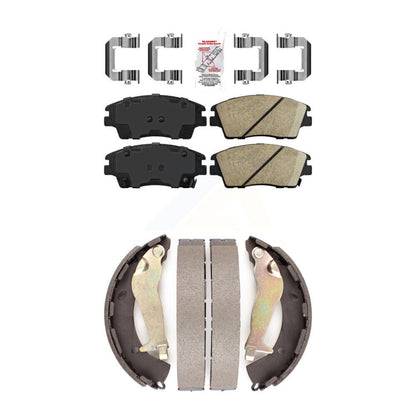 Ceramic Disc Brake Pads Front Rear Kit For 2017-2020 Hyundai Elantra 1.6L