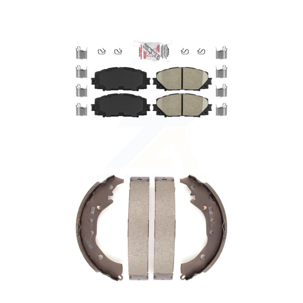 Ceramic Disc Brake Pads Front Rear Kit For Toyota Prius C Scion iQ