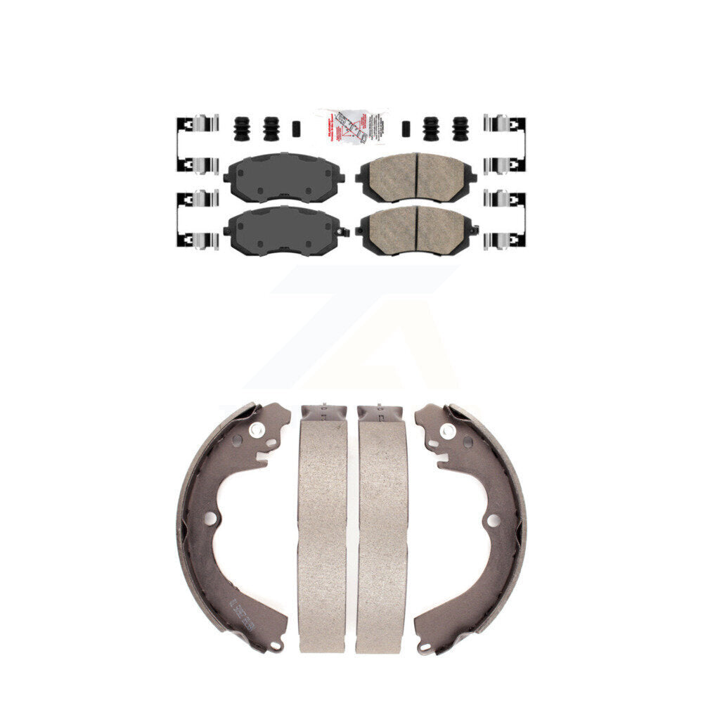 Ceramic Disc Brake Pads Front Rear Kit For Subaru Forester Impreza Outback