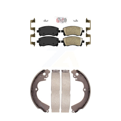 Ceramic Disc Brake Pads Front Rear Kit For Subaru Impreza Forester Outback