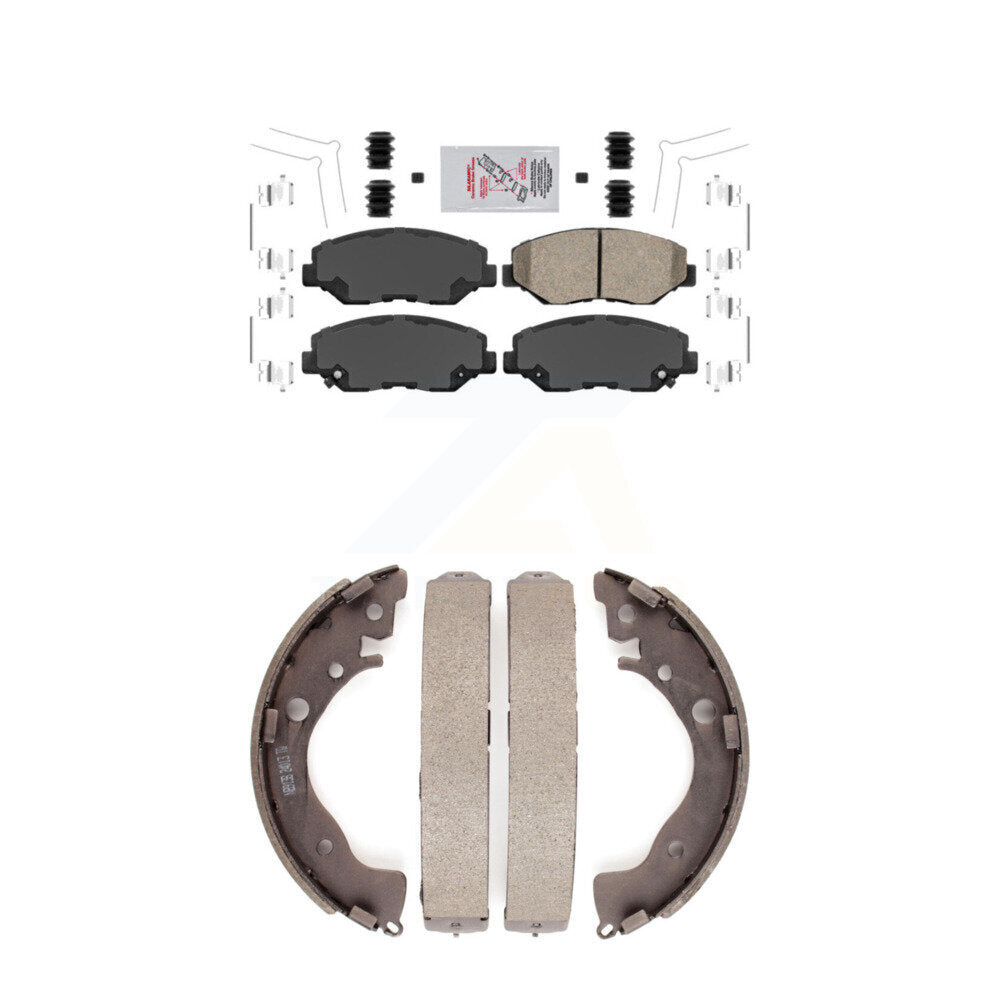 Ceramic Disc Brake Pads Front Rear Kit For Honda Civic