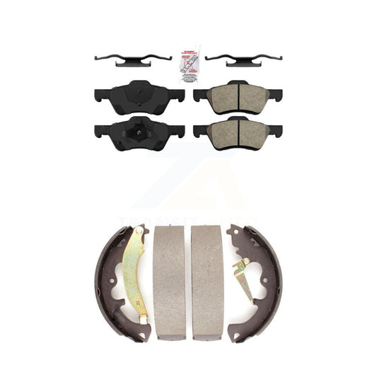 Semi-Metallic Disc Brake Pads Front Rear Kit For Ford Escape Mazda Tribute