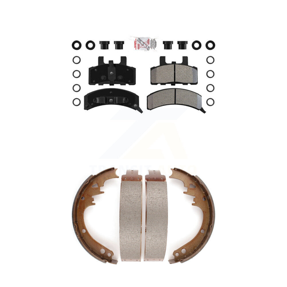 Semi-Metallic Disc Brake Pads Front Rear Kit For Dodge Ram 1500 Cadillac DeVille