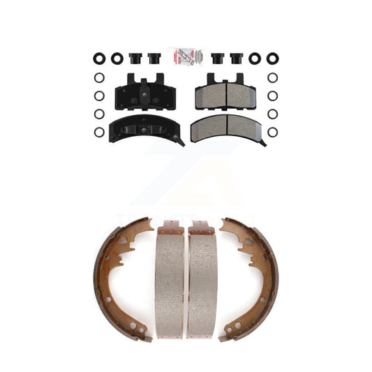 Semi-Metallic Disc Brake Pads Front Rear Kit For Dodge Ram 1500 Cadillac DeVille