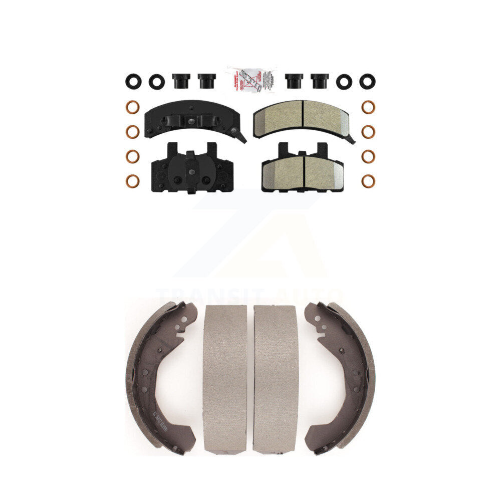 Semi-Metallic Disc Brake Pads Front Rear Kit For Chevrolet K1500 GMC C1500 Yukon