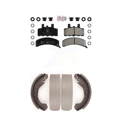 Semi-Metallic Disc Brake Pads Front Rear Kit For Chevrolet K1500 GMC C1500 Yukon