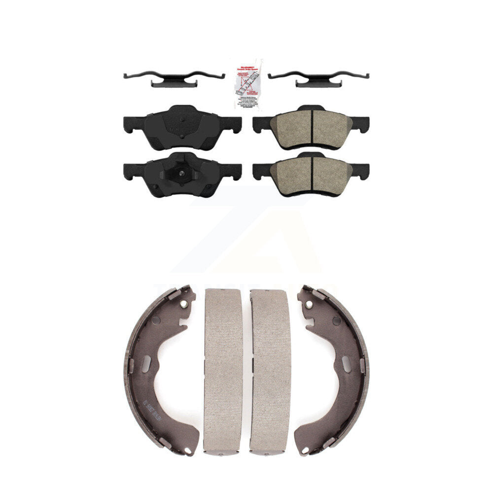 Semi-Metallic Disc Brake Pads Front Rear Kit For Ford Escape Mazda Tribute