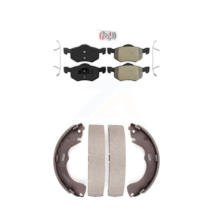 Semi-Metallic Disc Brake Pads Front Rear Kit For Ford Escape Mazda Tribute