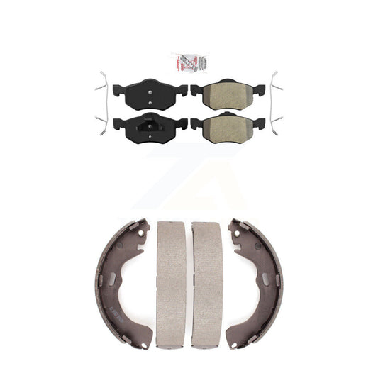 Semi-Metallic Disc Brake Pads Front Rear Kit For Ford Escape Mazda Tribute