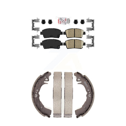 Ceramic Disc Brake Pads Front Rear Kit For 2001-2005 Toyota Echo