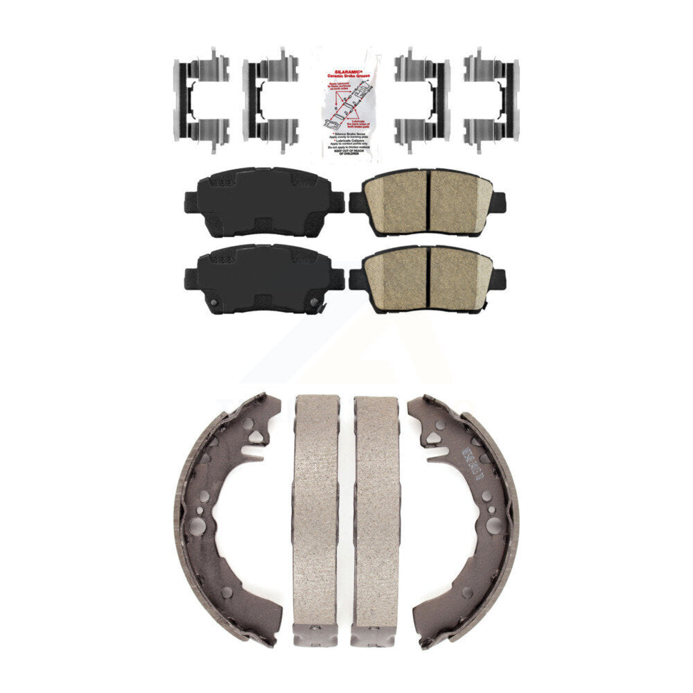 Ceramic Disc Brake Pads Front Rear Kit For 2001-2005 Toyota Echo