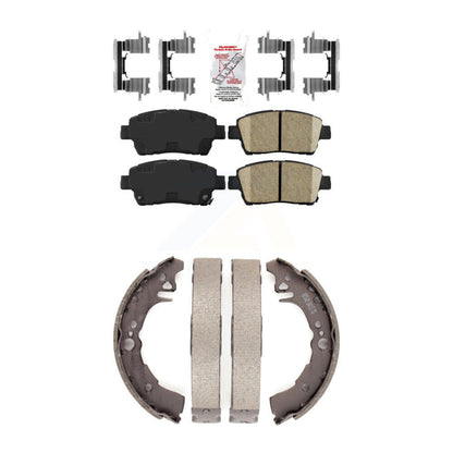 Ceramic Disc Brake Pads Front Rear Kit For 2001-2005 Toyota Echo