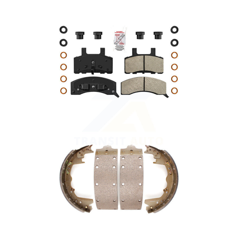 Semi-Metallic Disc Brake Pads Front Rear Kit For Dodge Ram 2500