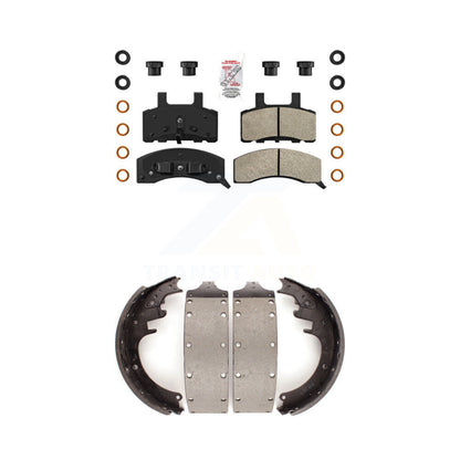 Semi-Metallic Disc Brake Pads Front Rear Kit For Chevrolet GMC K3500 Dodge Ram