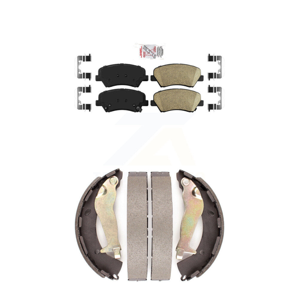 Ceramic Disc Brake Pads Front Rear Kit For Hyundai Accent Kia Rio