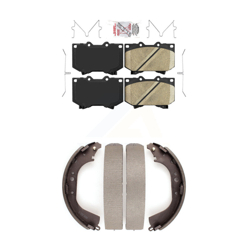 Ceramic Disc Brake Pads Front Rear Kit For Toyota Tundra 4.7" Plate Length