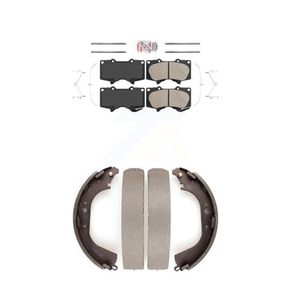 Ceramic Disc Brake Pads Front Rear Kit For Toyota Tundra 5.3" Plate Length
