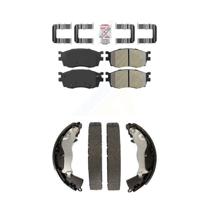 Semi-Metallic Disc Brake Pads Front Rear Kit For Hyundai Accent Kia Rio Rio5