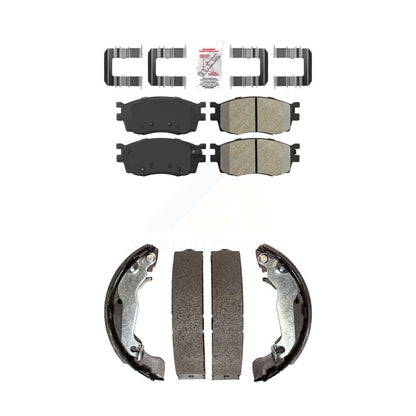 Semi-Metallic Disc Brake Pads Front Rear Kit For 2006 Hyundai Accent To 09 30 05