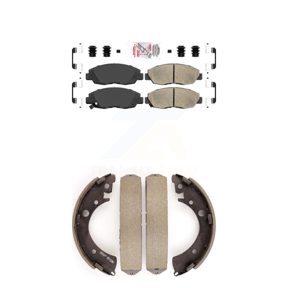 Ceramic Disc Brake Pads Front Rear Kit For Honda Civic Acura EL
