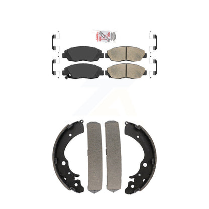 Ceramic Disc Brake Pads Front Rear Kit For 98-02 Honda Accord Sedan with 2.3L