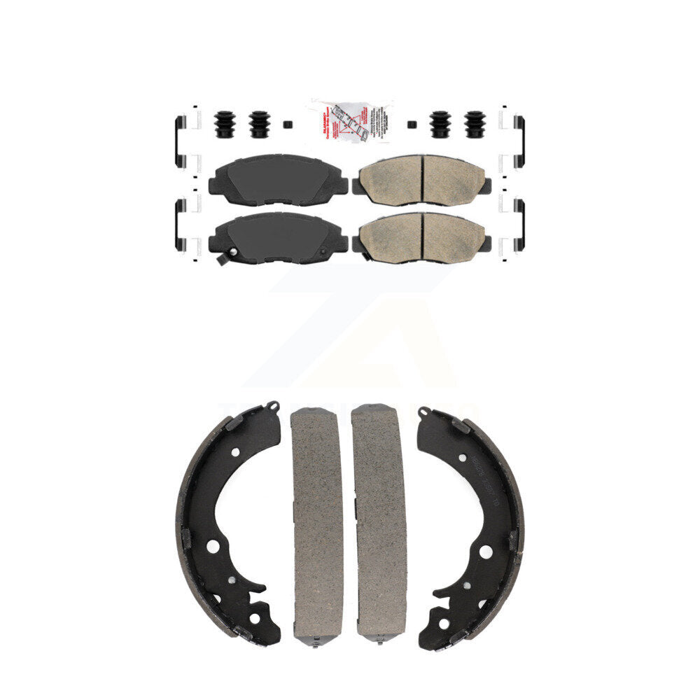 Ceramic Disc Brake Pads Front Rear Kit For 98-02 Honda Accord Sedan with 2.3L