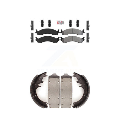 Semi-Metallic Disc Brake Pads Front Rear Kit For Dodge Ram 3500 Van